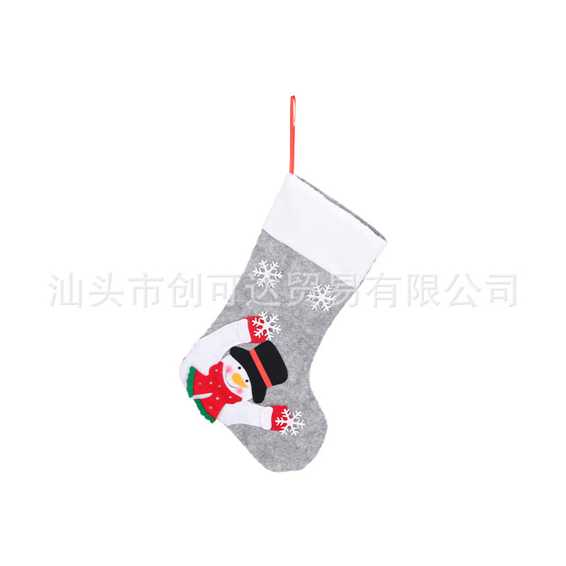 Wholesale 3pcs/pack Led Glow Socks Old Man Apple Christmas Tree Decoration Kids Gift Party Supplies